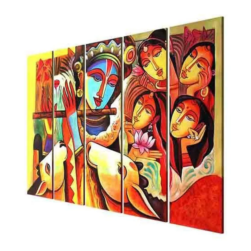 Krishna Murari Wall Art - Five Piece Set media 5