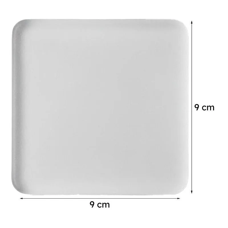Glossy Diamond Mist Glass Coaster (White) - Set Of Four media 7