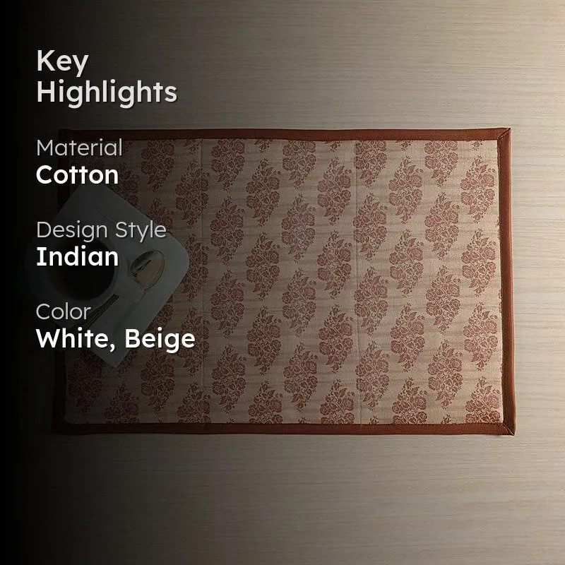 Swayam Beige Indie Printed Placemats - Set Of Two media 2
