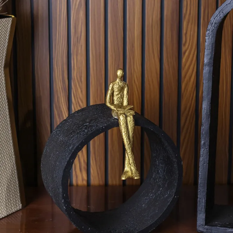 Veloura Curve Gold Figure Resin Showpiece media 4