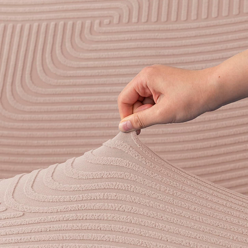 Sofique Jacquard Sofa Cover - Pink media 6
