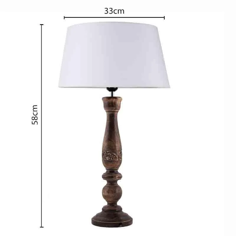 Earthie Glow Fabric Table Lamp - White media 7