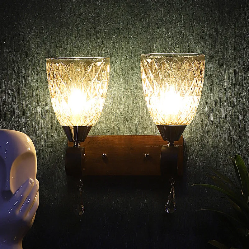 Maura Duo Wooden Wall Lamp media 4