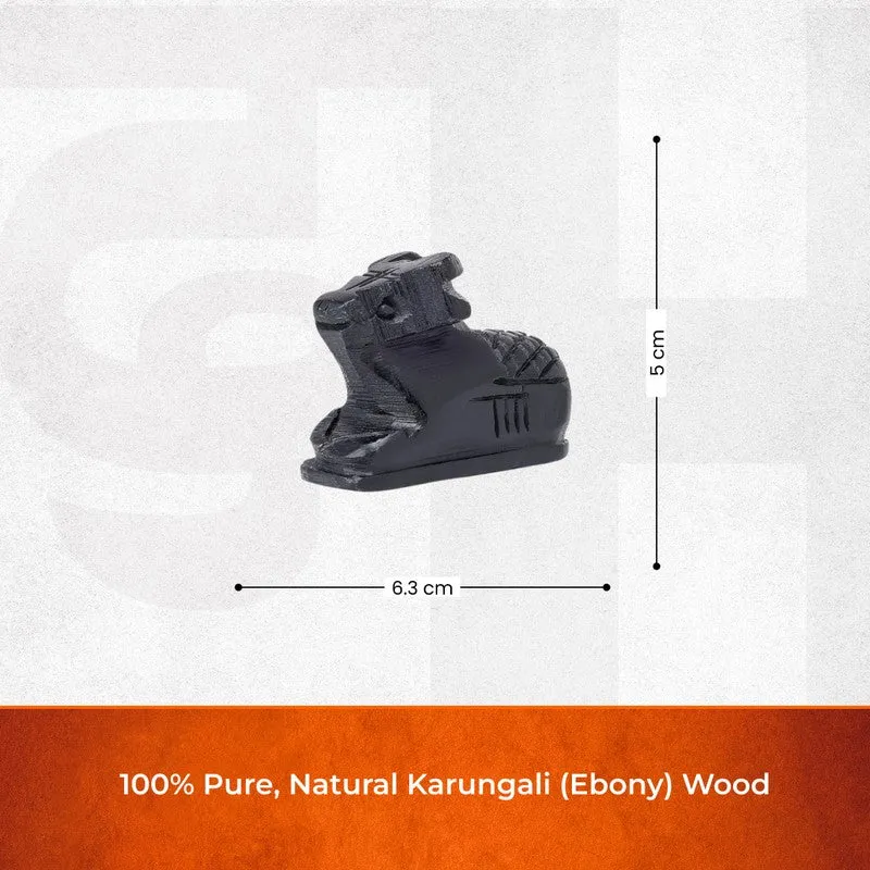 Nandi Ji Divine Ebony Wood Idol media 6