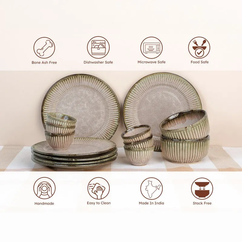 Mintora Pink Ceramic Dinner Set - 20 Piece Set media 6