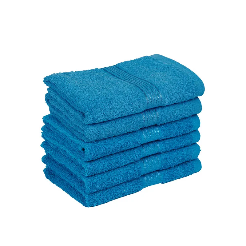 Eva Quick Dry Hand Towel (Blue) - Set Of Six media 3