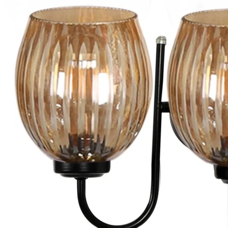 Warm Amber Dual Shade Glass Wall Lamp media 10