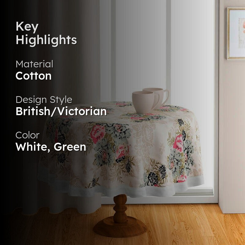 Swayam Petunia Flora Table Cover - Six Seater image 2
