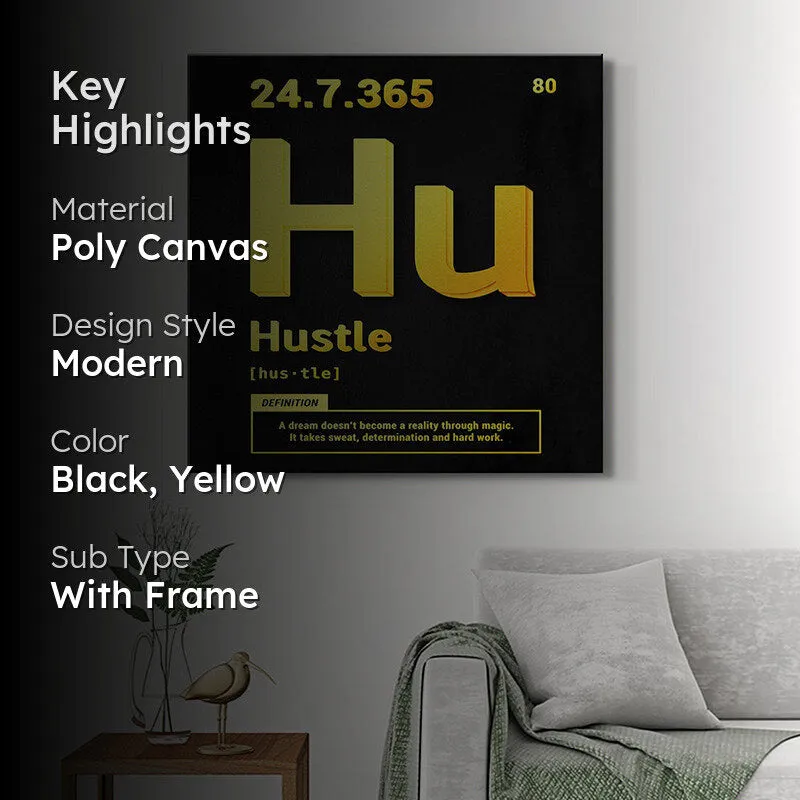 Hustle Typography Wall Painting media 2