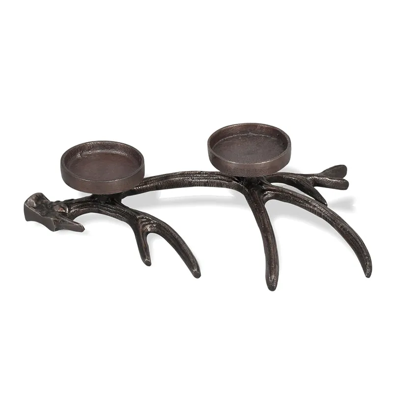 Antler Charm Candle Holder - Black media 5