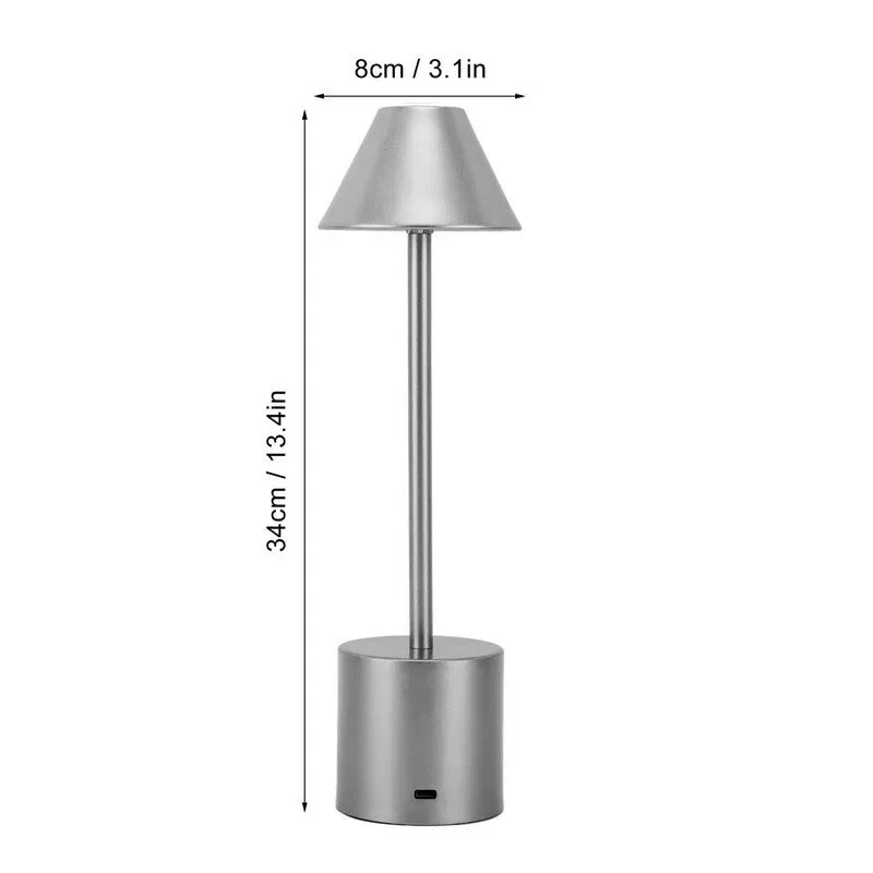GlowShift Tech Metal Table Lamp - Silver media 7