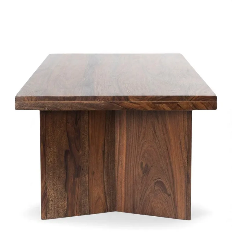 Avenox Sheesham Wooden Center Table - Dark Brown media 6