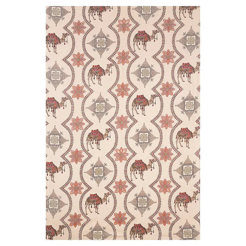 Ankaari Ethnic Cotton Diwan Set (Peach) - Six Piece Set media 6