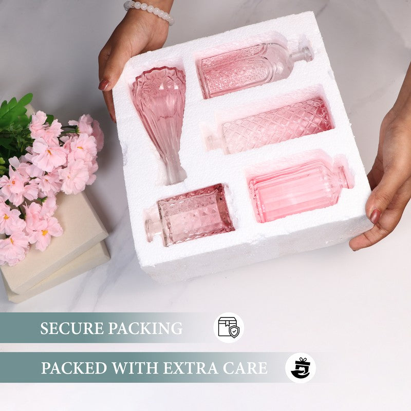 Bloomora Decorative Vase (Pink) - Set Of Five media 5