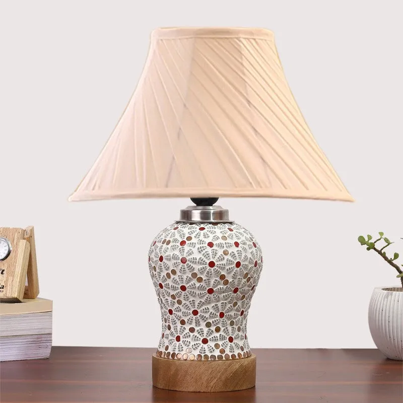 Harmyra I Pleated Wooden Table Lamp - Multicolor media 4