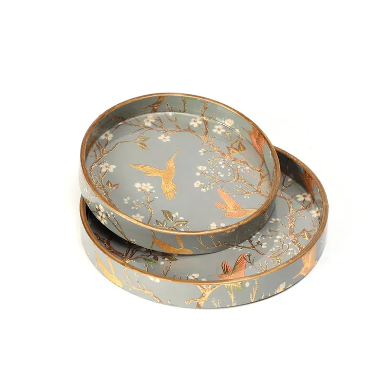 Sterling Flight Enamel Coated Serving Tray (Round) - Set Of Two media 4