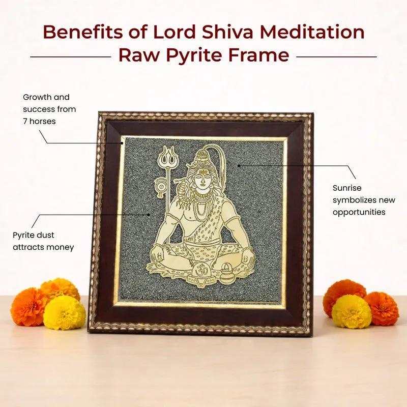 Lord Shiva Pyrite & Wood Wall Art media 7