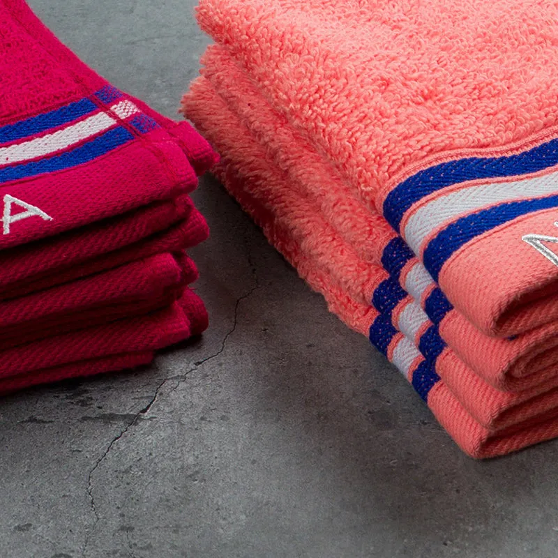Nautica Dove Down Cotton Face Towel (Coral & Burgundy) - Set Of Eight media 5