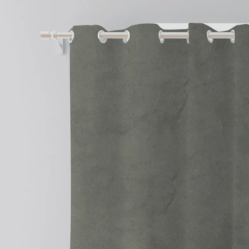 Cisco Solid Curtains (Grey) - Set Of Two media 3