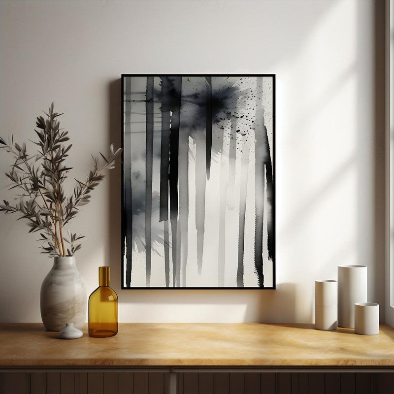 Ink Trails Framed Canvas Wall Painting media 5