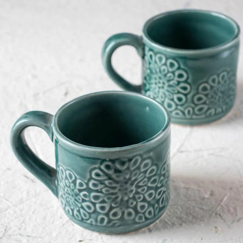 Dili Ceramic Coffee Mug (250 mL Each) - Set of Two media 1
