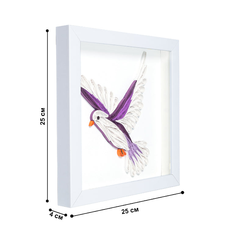 Dove Flight Handcrafted Wall Art - White media 5