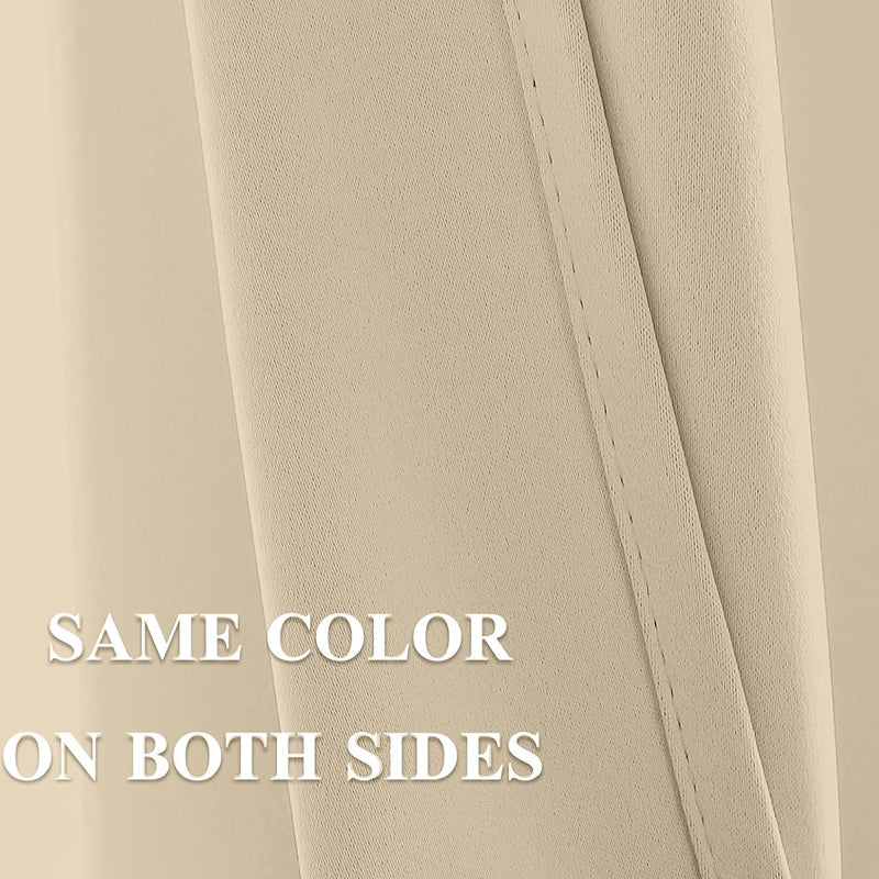 Tab Tale Flat Curtain Valance (Beige) - Set Of Two media 7