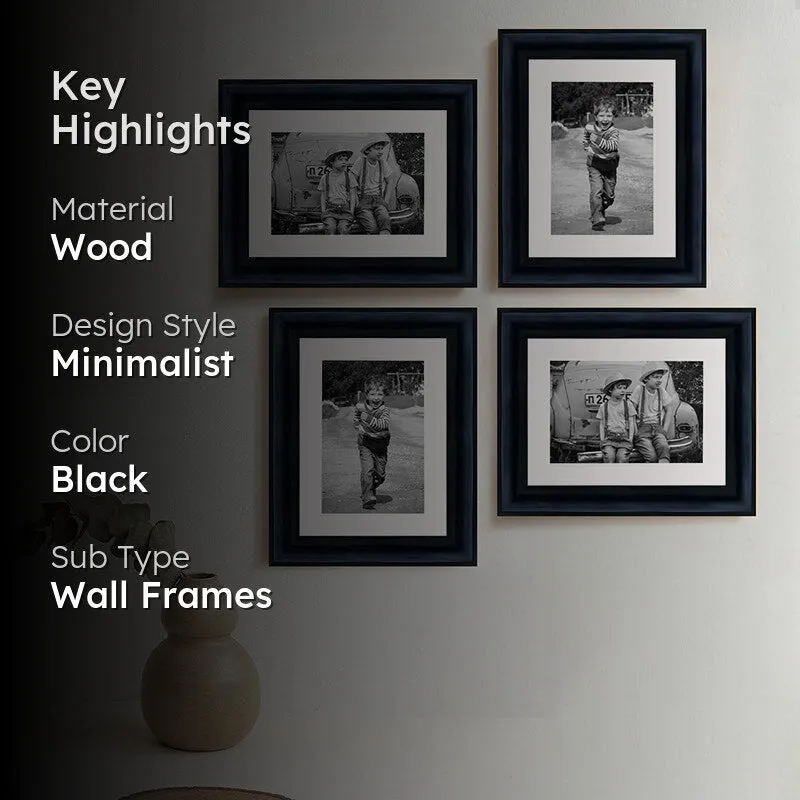 Timberline Charm Photo Frame (Black) - Set Of Four media 2