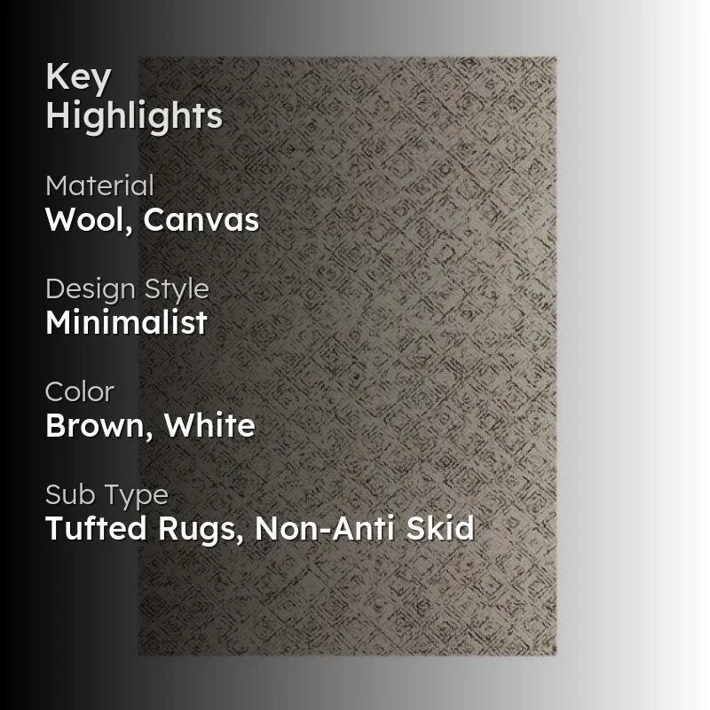 Timeless Textures Hand Tufted Wool Rug - Brown & White media 2