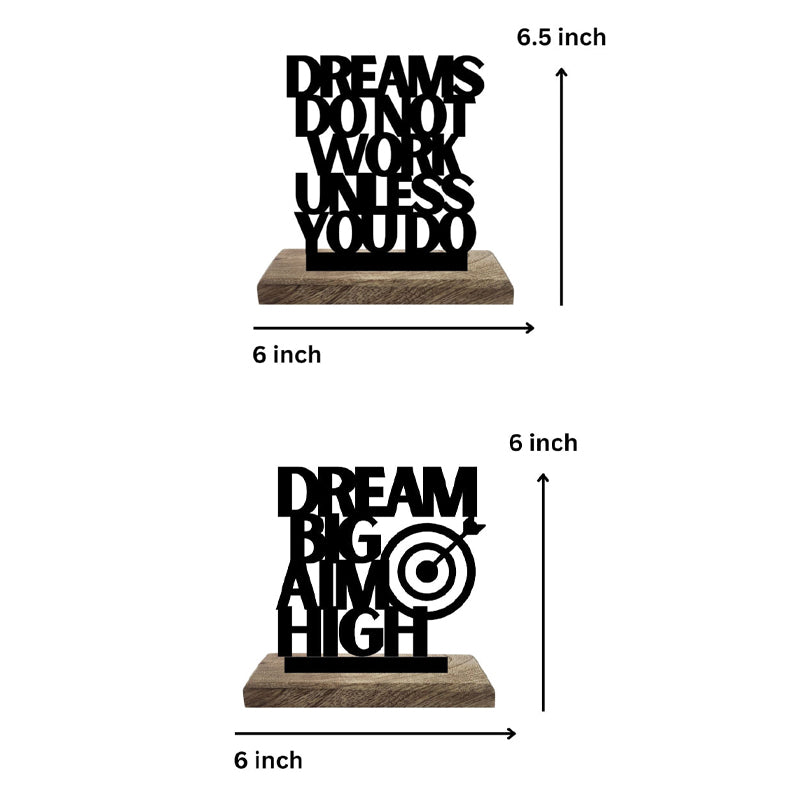 Dreams to Reality Typography Showpiece - Set Of Two media 7