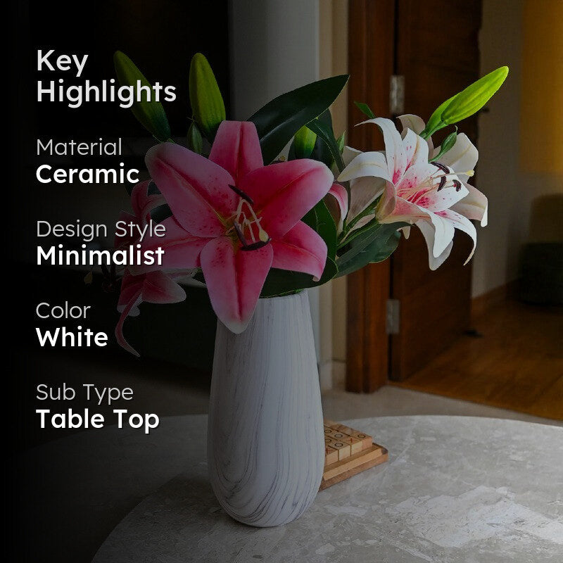 Mono Marble Accent Ceremic Vase media 2