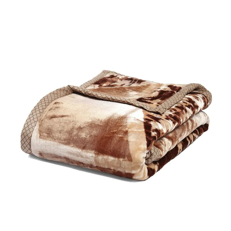 Monte Carlo Mosaic Diamond Blanket (Brown)- 850 GSM media 6