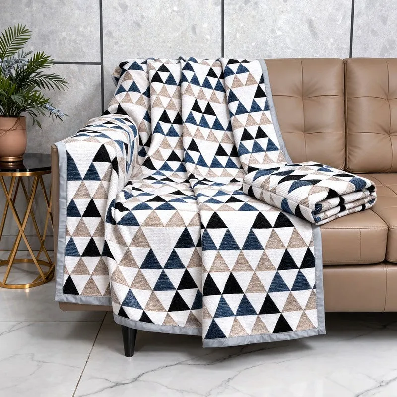 Prism Pattern Throw (White) - Set Of Two media 1