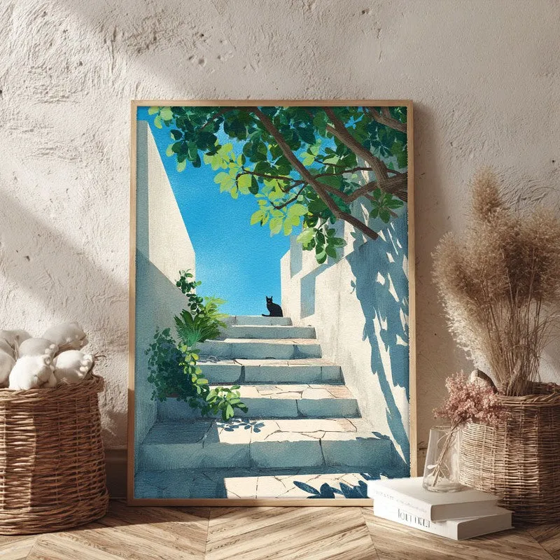 Sereno Canvas Wall Painting With Brown Frame media 3