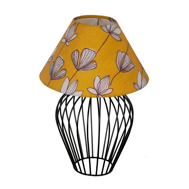 LeafGlow Botanical Metal Table Lamp - Yellow,White media 4