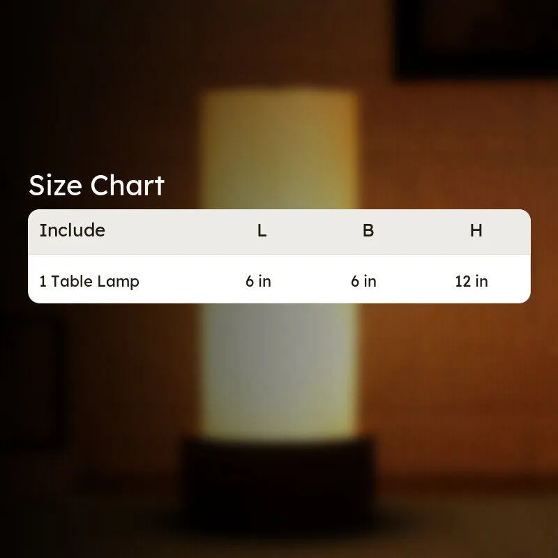 Divanae Cotton Table Lamp With Wooden Base - Beige media 10