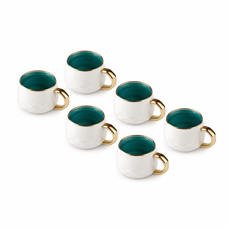 LuxeSip Porcelain Tea Cup (200 mL Each) - Set Of Six media 5