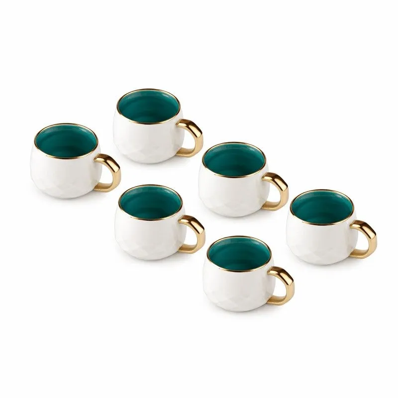 LuxeSip Porcelain Tea Cup (200 mL Each) - Set Of Six media 5