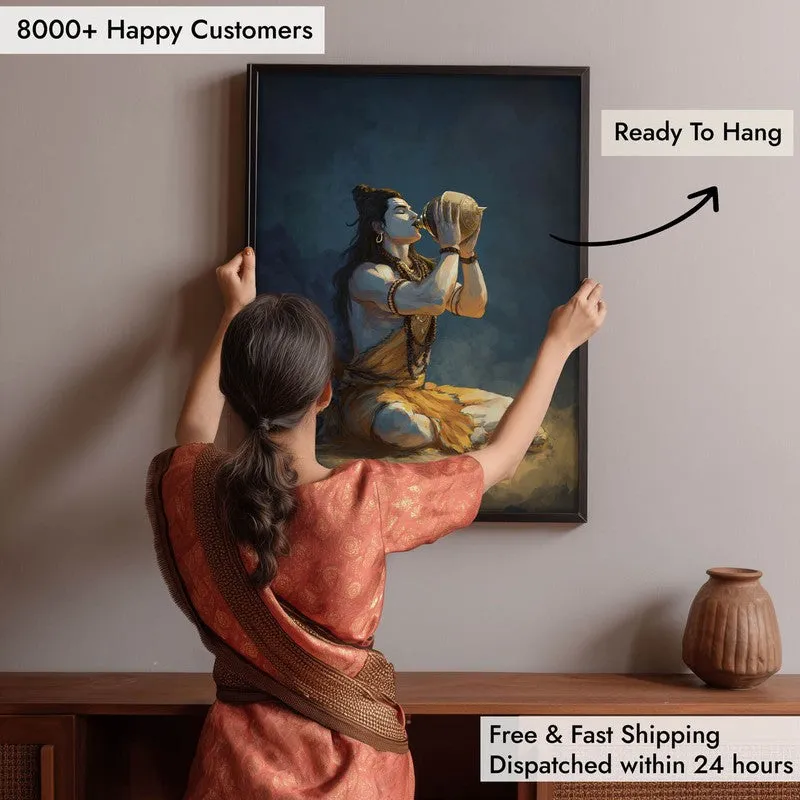 Lord Shiva with Kamandalu Divine II Archival Paper Wall Art media 5