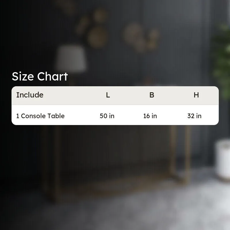Linear Metal Console Table with Marble Top - Large media 5