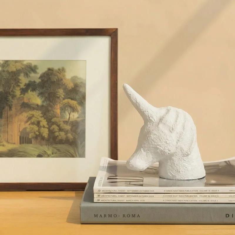 Fig Living Unicorn white Showpiece - White media 4