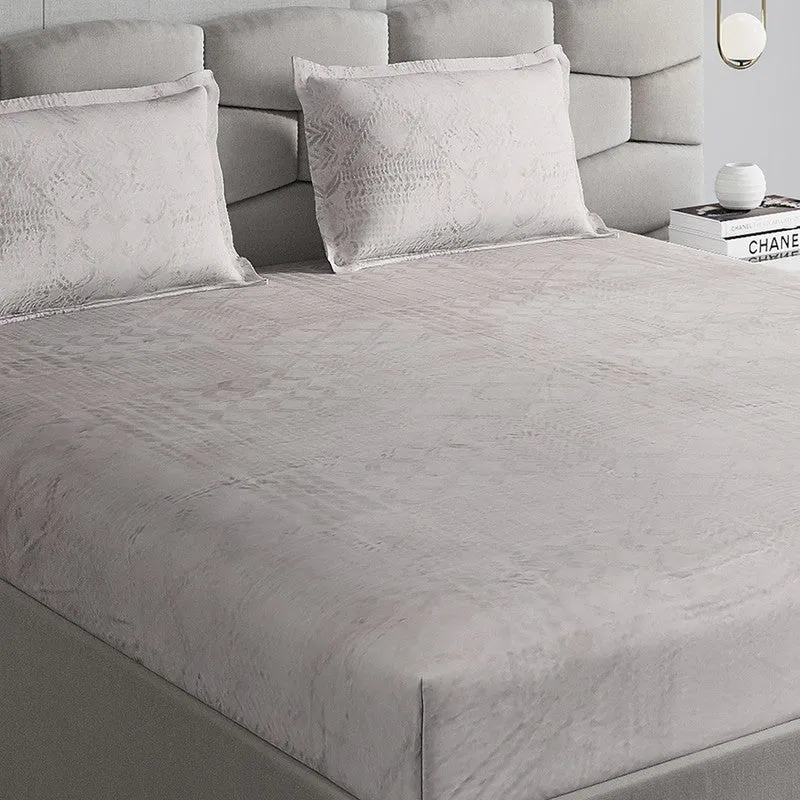 Monte Carlo MuseWeave Bedsheet (Grey) - 280 GSM media 3
