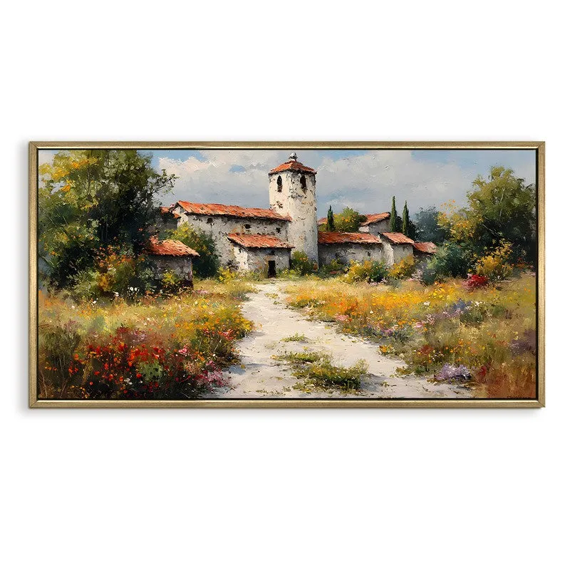 Rustic Serenity Canvas Wall Painting With Frame media 3