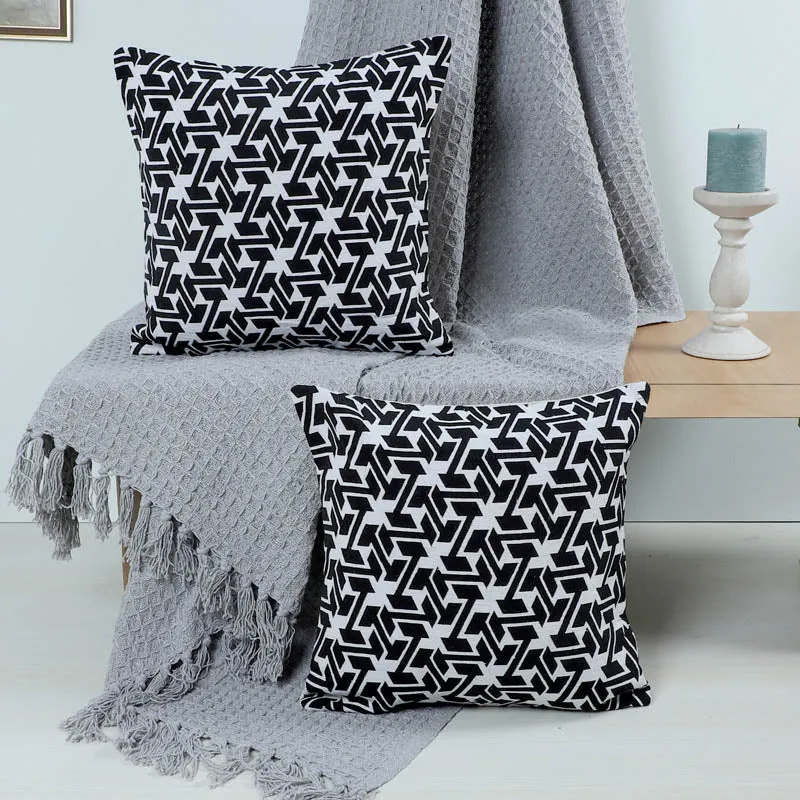 Krios Cotton Throw & Cushion - Three Piece Set media 1
