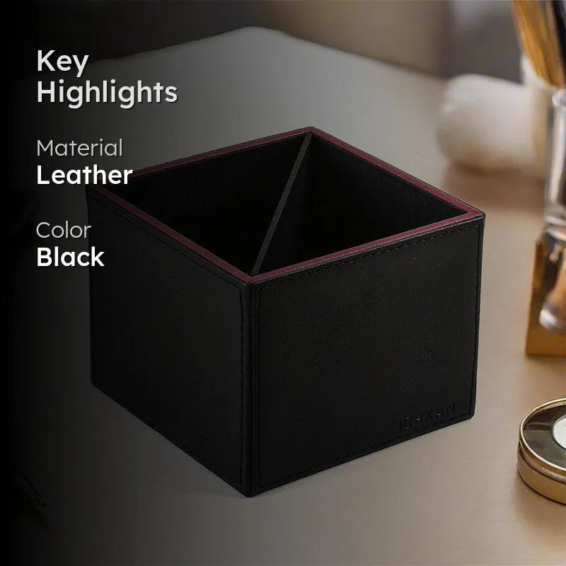 Tisca Faux Leather Pen Stand - Black media 2