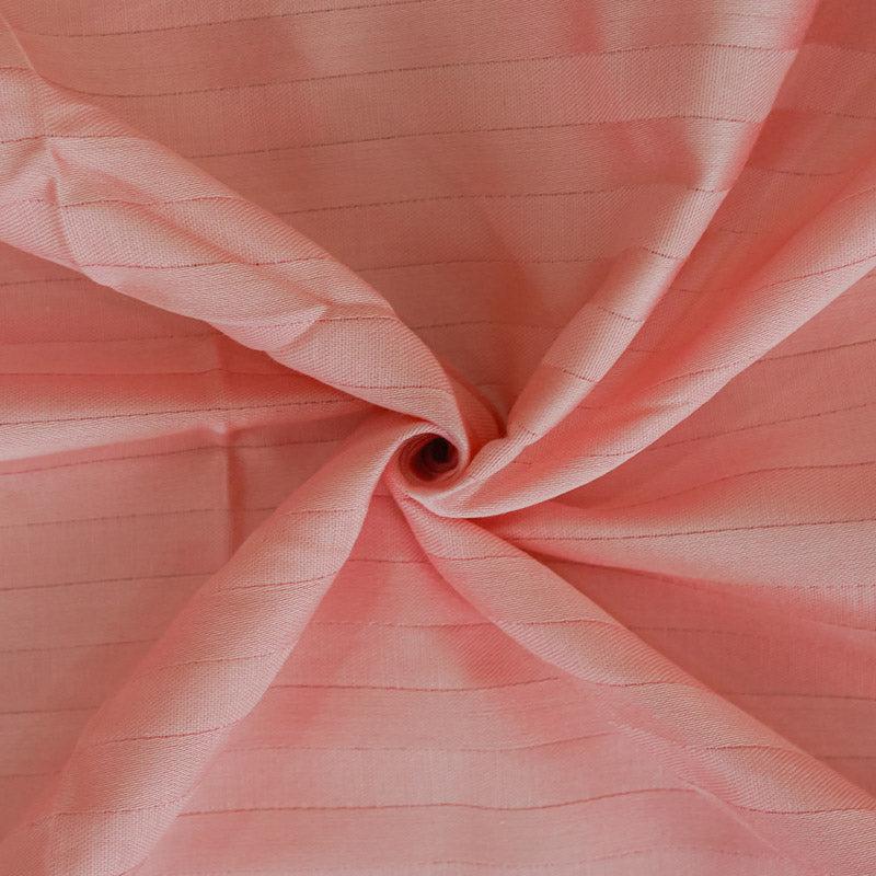 Reposi Striped Cotton Bedsheet (Pink) - 300 TC media 5