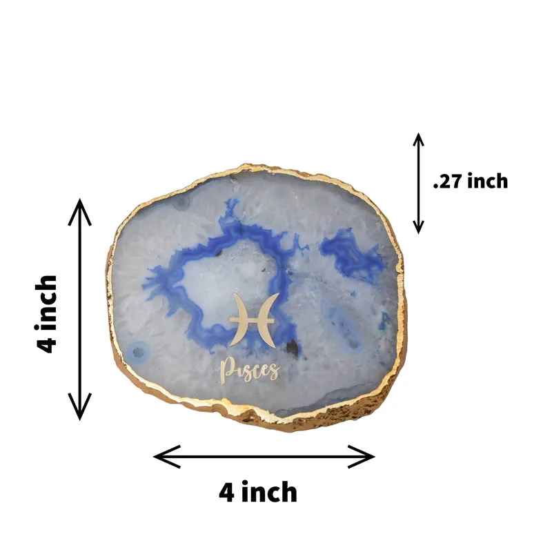 Pisces Agate Coaster - Blue media 5