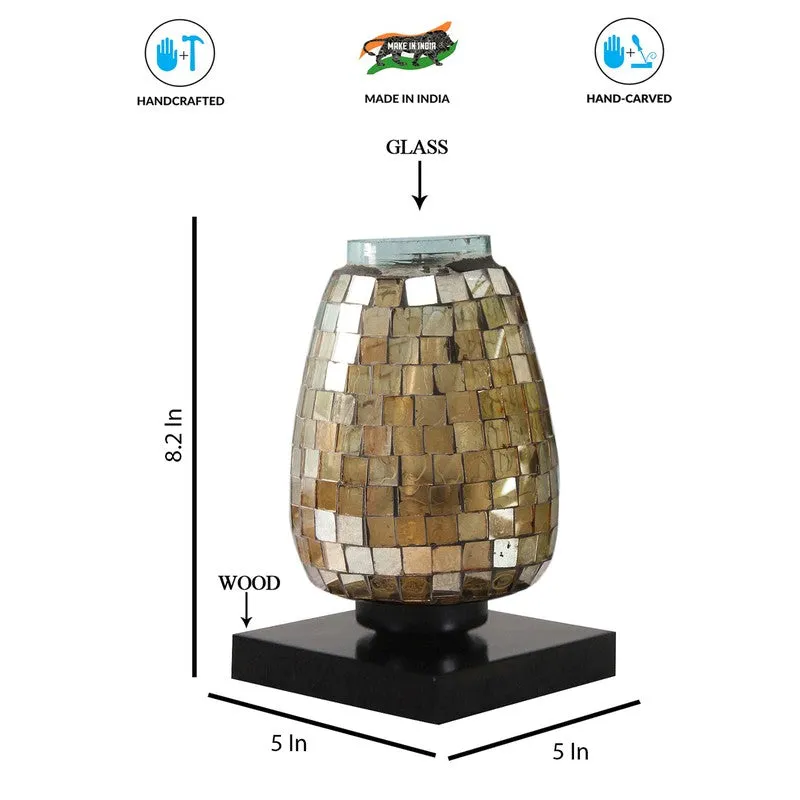 Prismate Mosaic Glass Table Lamp With Wooden Base media 9