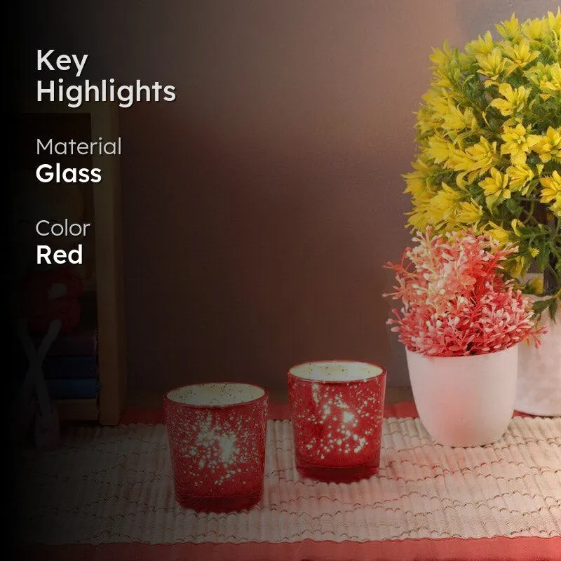 Brionne Tealight Candle Holder (Red) - Set Of Four media 2