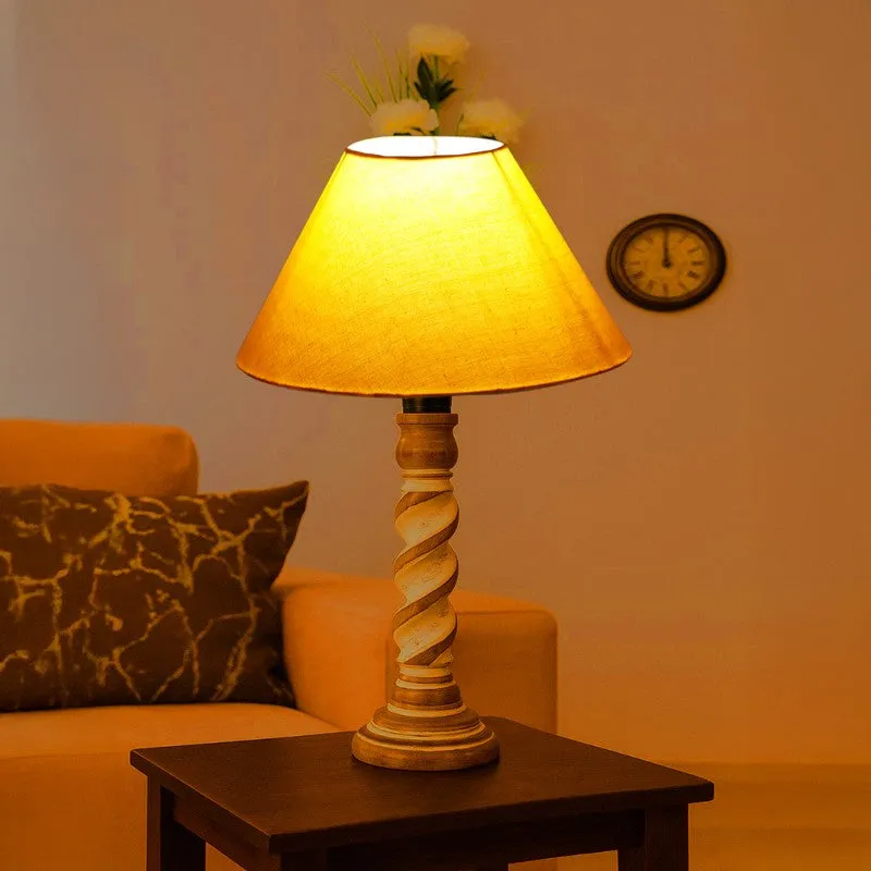 Modera Varo Wooden Table Lamp - Yellow media 1